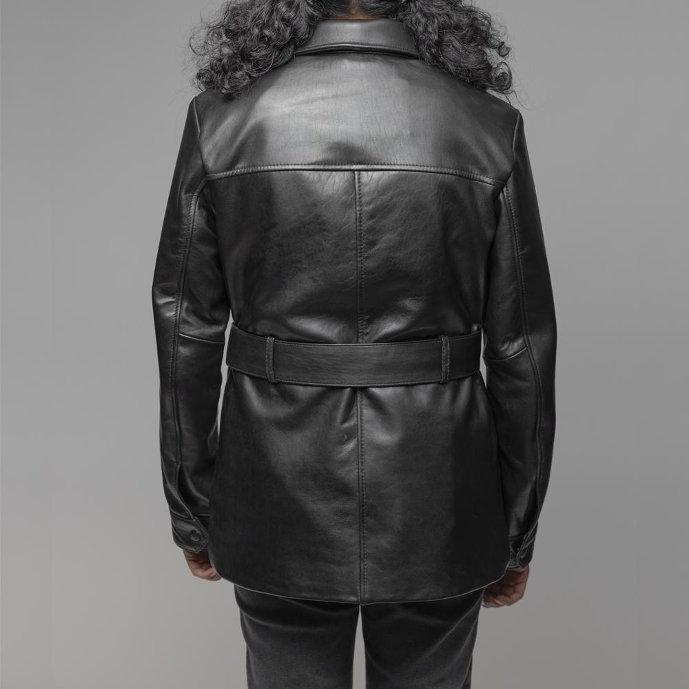 Janely Womens Fashion Leather Jacket Women's New Zealand Lambskin Leather FMCo