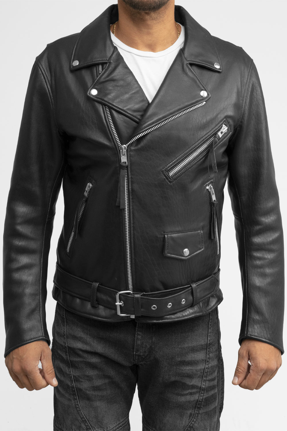 Jay Mens Fashion Leather Jacket Men's New Zealand Lambskin Jacket FMCo