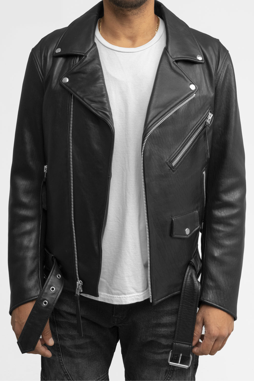 Jay Mens Fashion Leather Jacket Men's New Zealand Lambskin Jacket FMCo