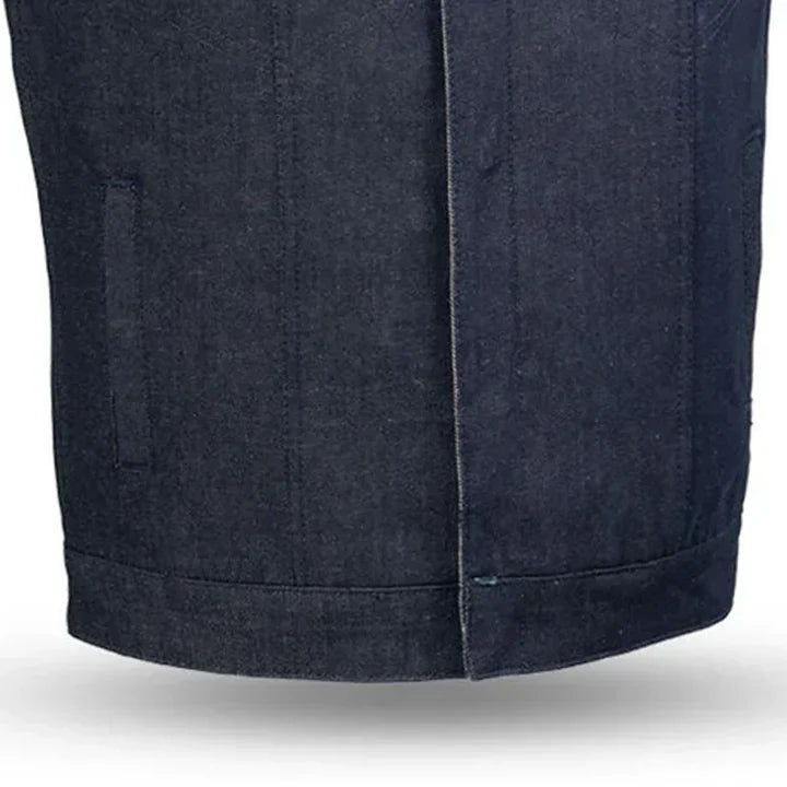 Grit Men's Motorcycle Denim Vest Men's Denim Vest Best Leather Ny