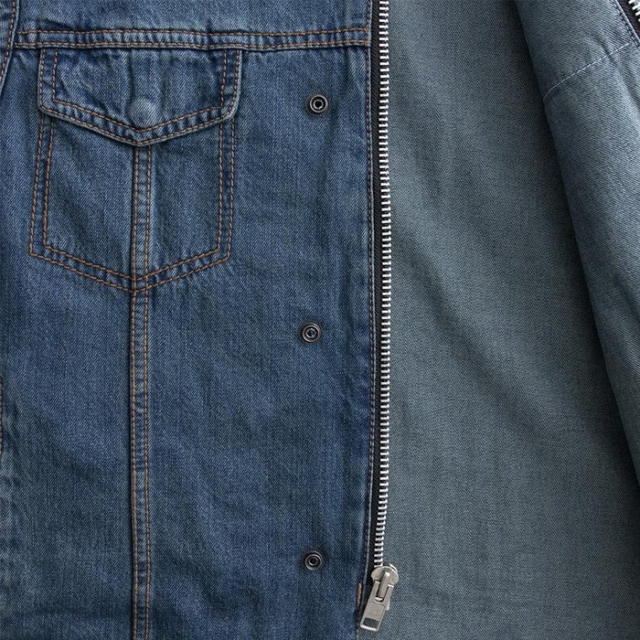 KINGS - Motorcycle Denim Vest Men's Denim Vest Best Leather Ny