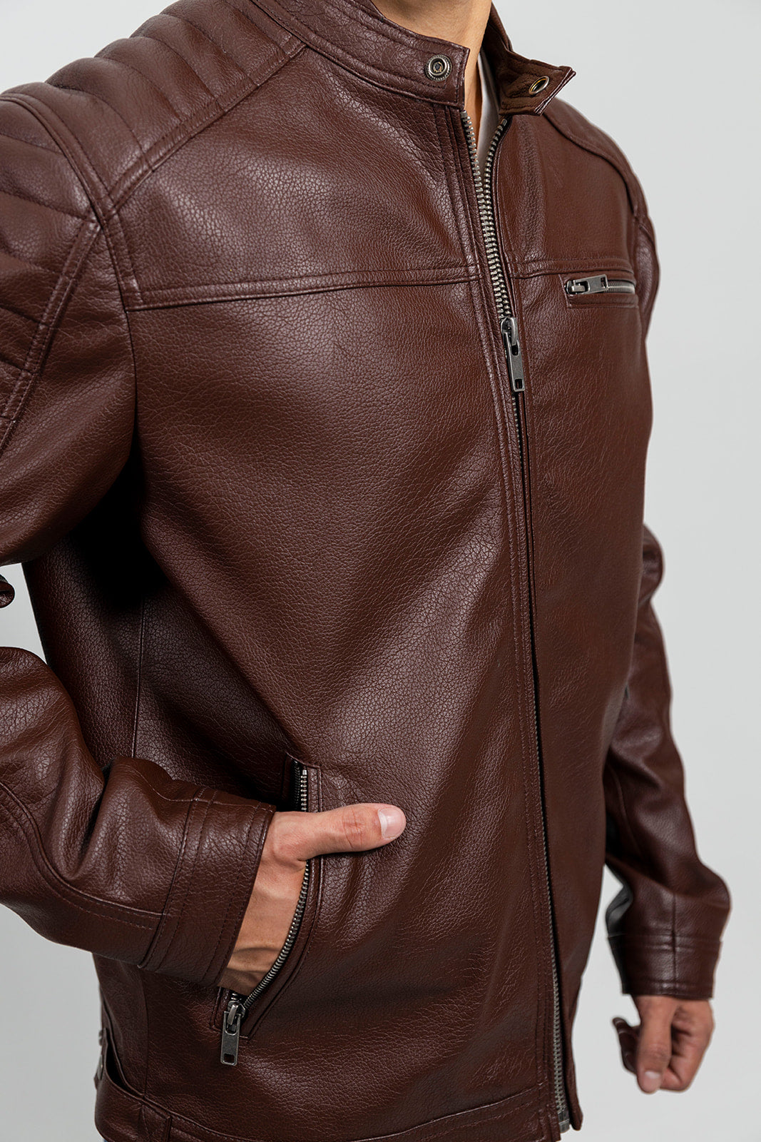 Logan - Men's Vegan Faux Leather Jacket Men's Vegan Jacket Best Leather Ny