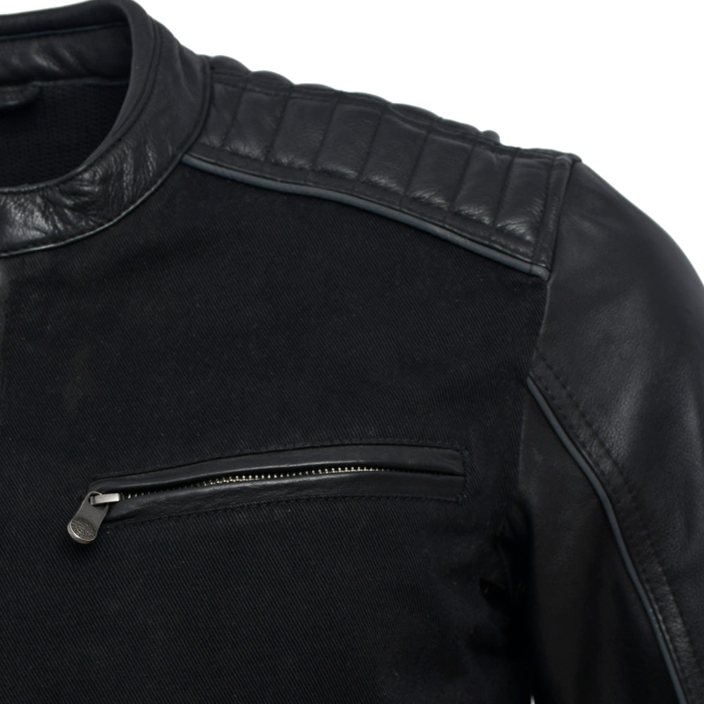 MARTIAL Motorcycle Twill/Leather Jacket Men's Motorcycle Jacket Best Leather Ny