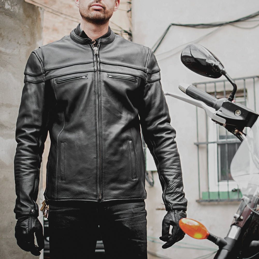 STROM Motorcycle Leather Jacket Men's Motorcycle Jacket Best Leather Ny