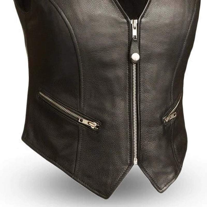 HANNA Motorcycle Leather Vest Women's Leather Vest Best Leather Ny
