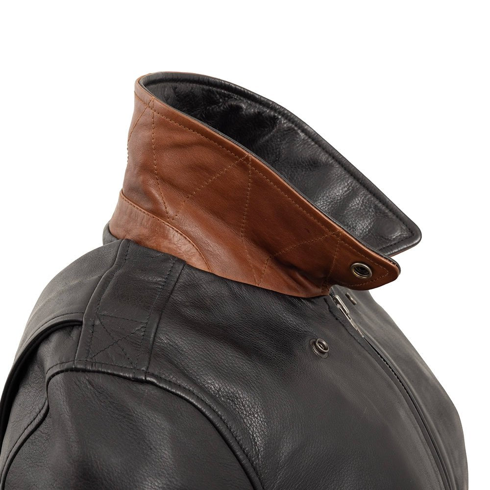 Vixen - Women's Moto Bomber Leather Jacket Women's Motorcycle Leather Jacket Best Leather Ny