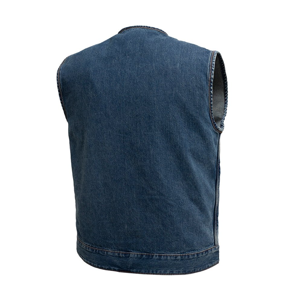VICTOR - Motorcycle Denim Vest Men's Denim Vest Best Leather Ny