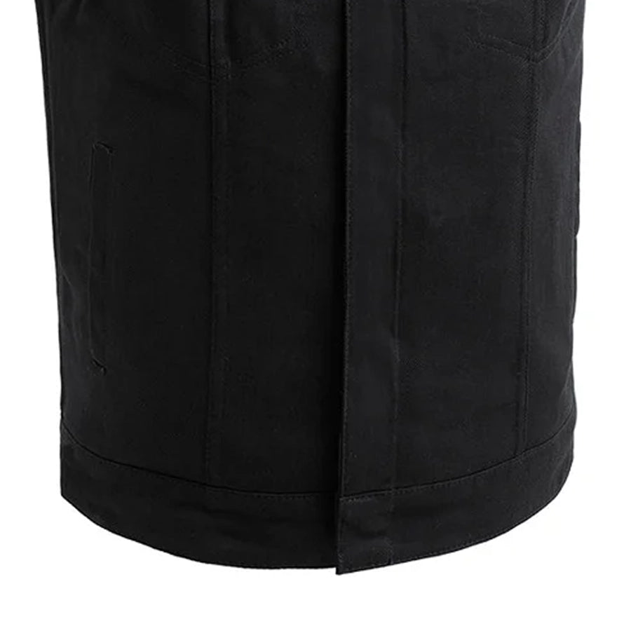 CAPTAIN - Motorcycle Twill Vest Men's Twill Vest Best Leather Ny