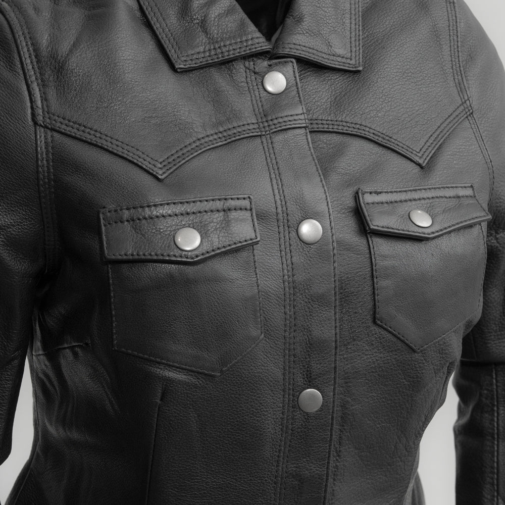 Zenith Women's Leather Motorcycle Shirt Women's Motorcycle Leather Jacket Best Leather NY Company