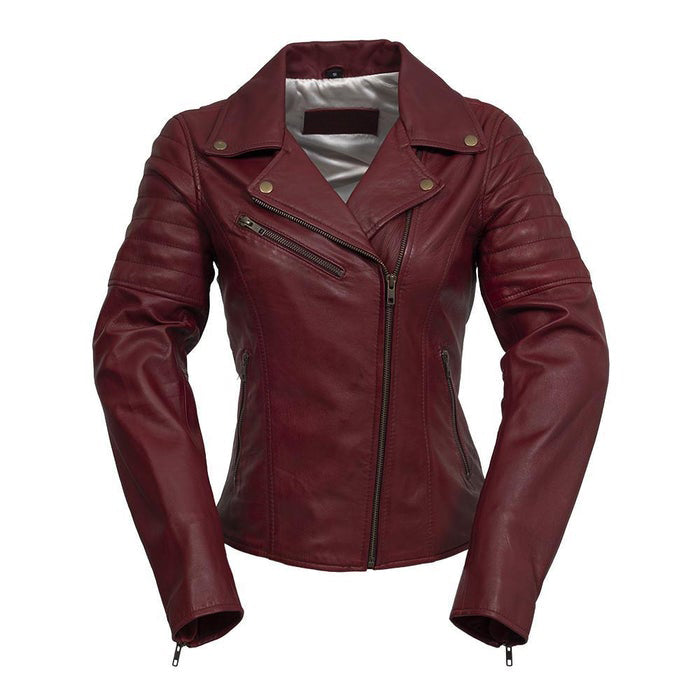 Princess - Women's Fashion Lambskin Leather Jacket (Oxblood) Women's Fashion Leather Jacket Best Leather Ny Oxblood XS