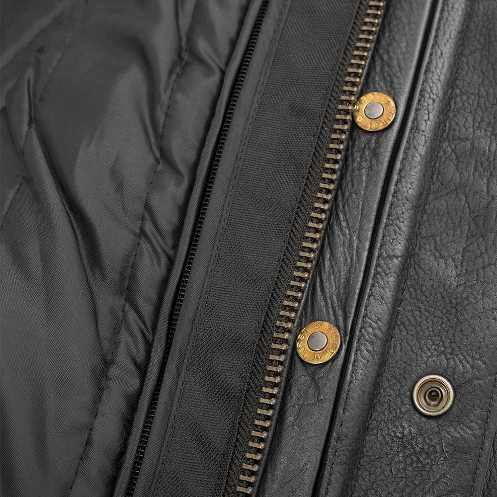 Hunter Men's Leather Motorcycle Jacket - Black Men's Motorcycle Jacket Best Leather Ny