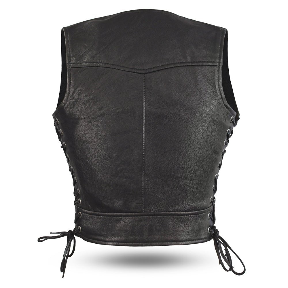 HAVENLY RACER Motor Style Leather Vest Women's Leather Vest Best Leather Ny