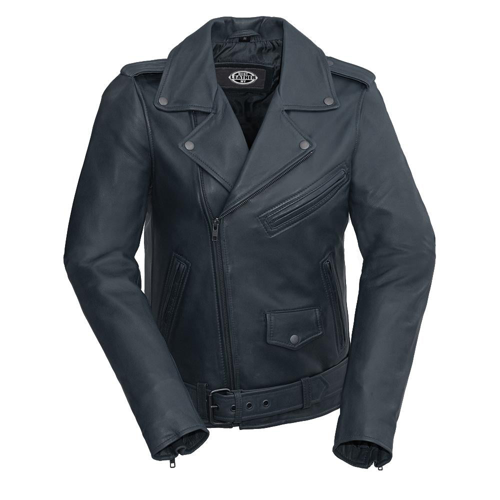Rebel - Women's Fashion Lambskin Leather Jacket (Navy Blue) Women's Fashion Leather Jacket Best Leather Ny XS