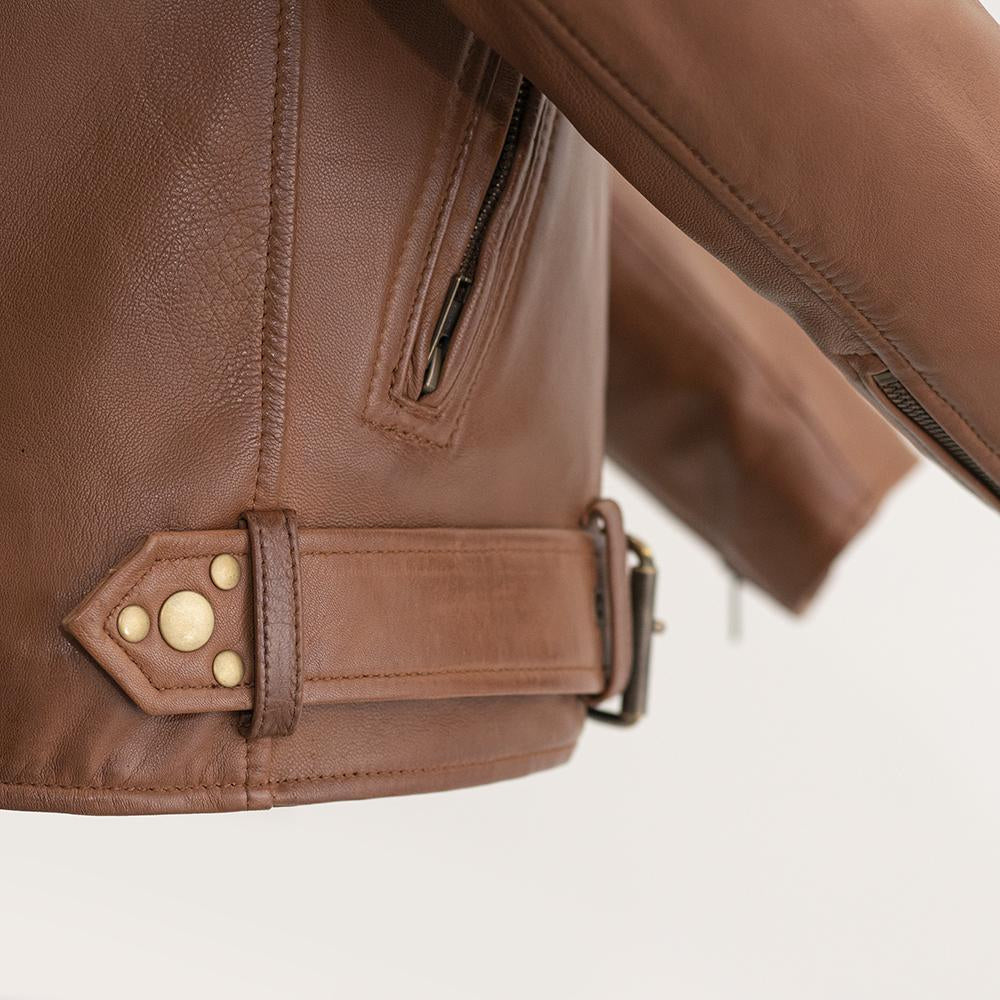 Rebel - Women's Fashion Lambskin Leather Jacket (Whiskey) Women's Fashion Leather Jacket Best Leather Ny