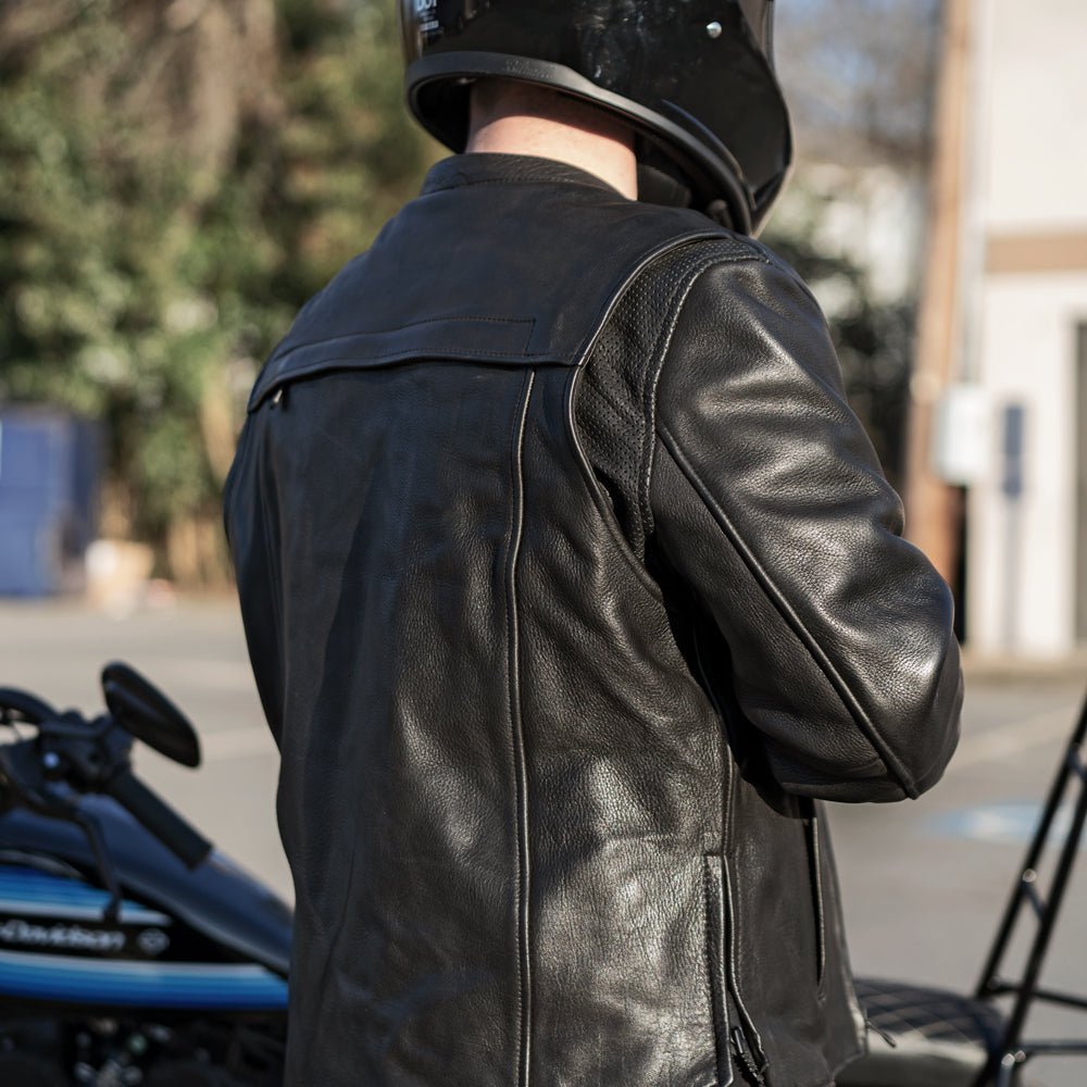 KOMBAT Men's Leather Motorcycle Jacket Men's Motorcycle Jacket Best Leather Ny
