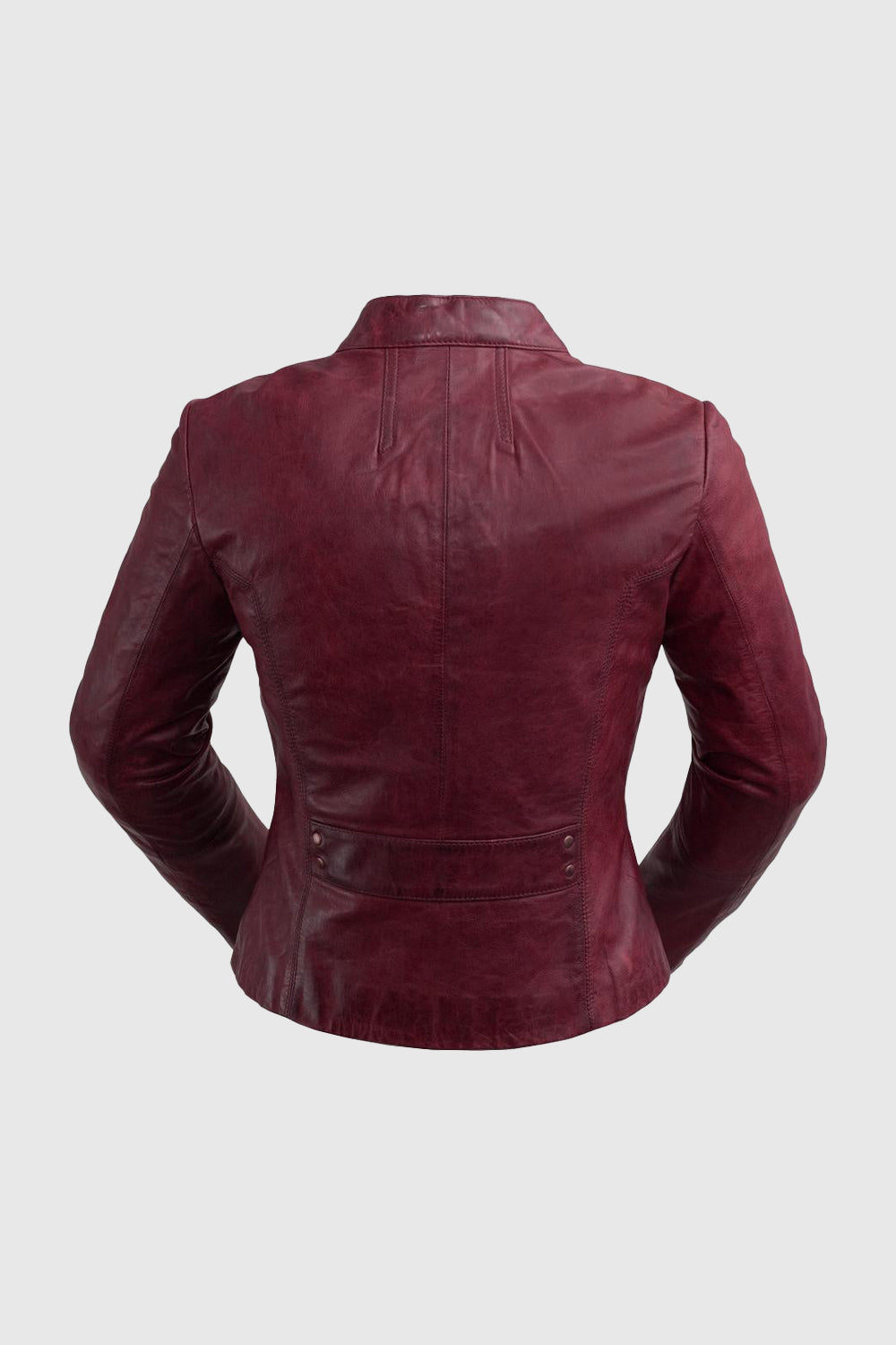 Rexie - Women's Fashion Leather Jacket (Sangria) Women's Fashion Leather Jacket Best Leather Ny