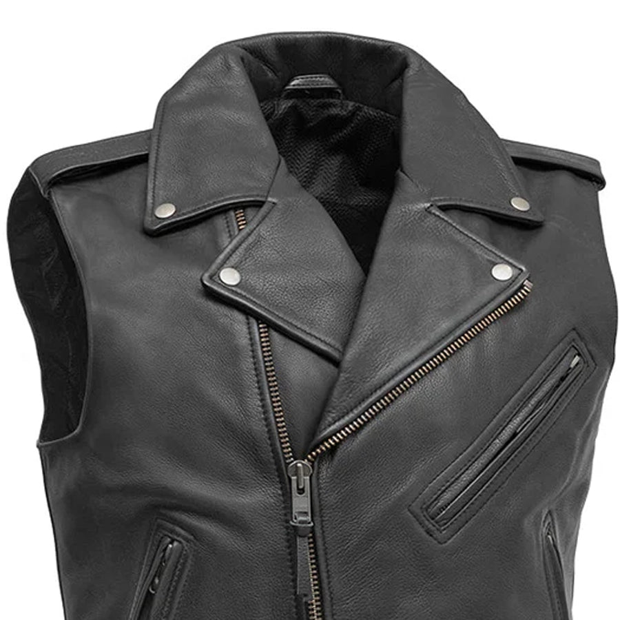 IMPERIAL - Motorcycle Leather Vest Men's Leather Vest Best Leather Ny