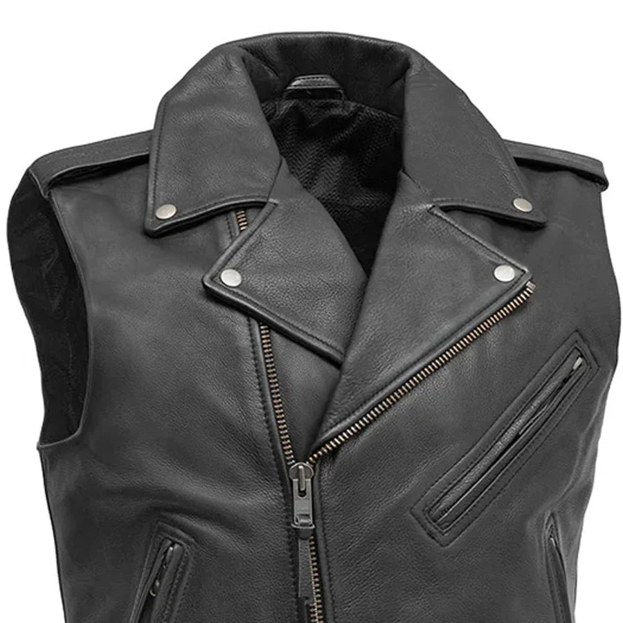 IMPERIAL - Motorcycle Leather Vest Men's Leather Vest Best Leather Ny