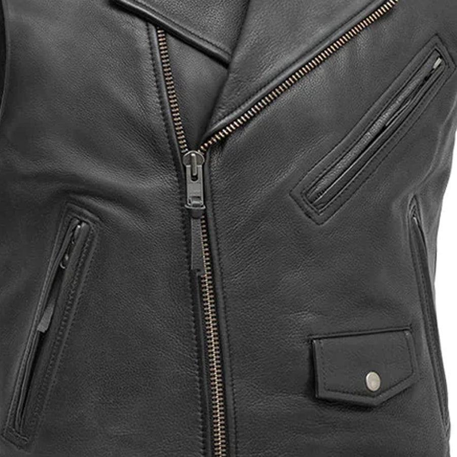 IMPERIAL - Motorcycle Leather Vest Men's Leather Vest Best Leather Ny