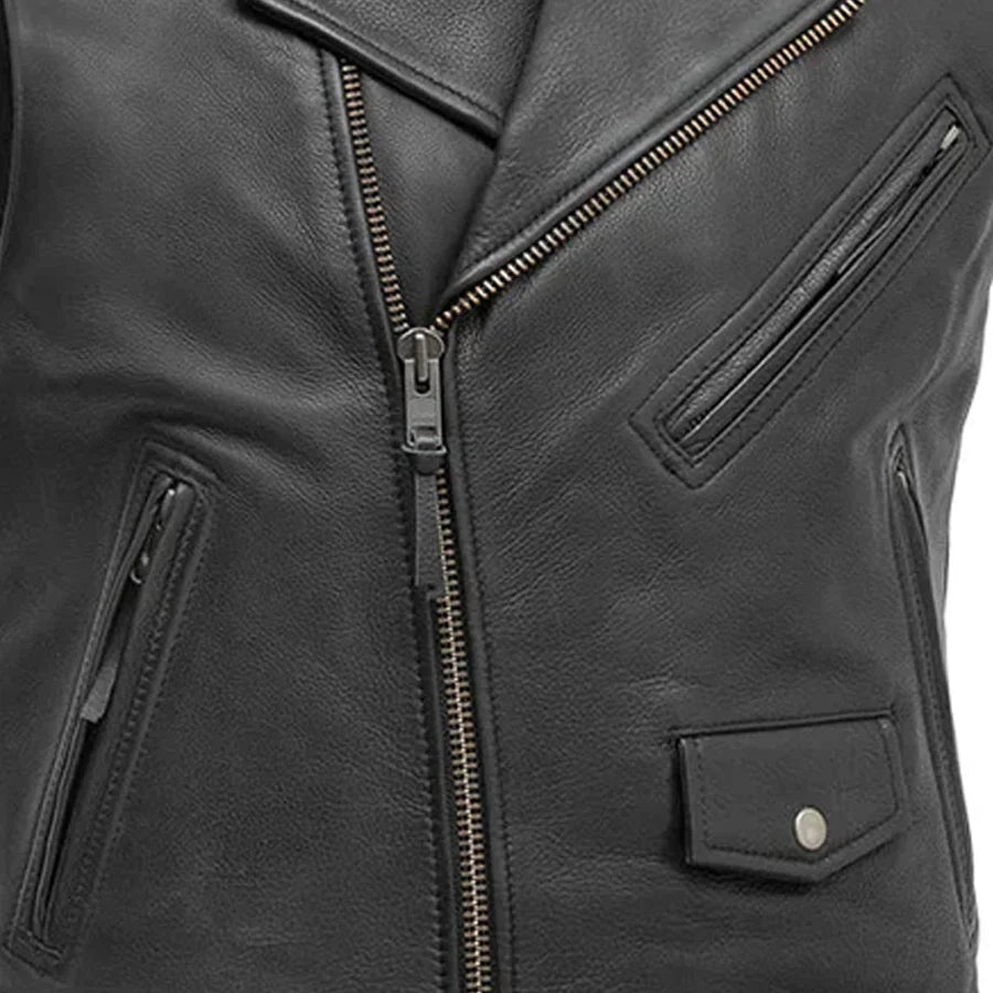 IMPERIAL - Motorcycle Leather Vest Men's Leather Vest Best Leather Ny