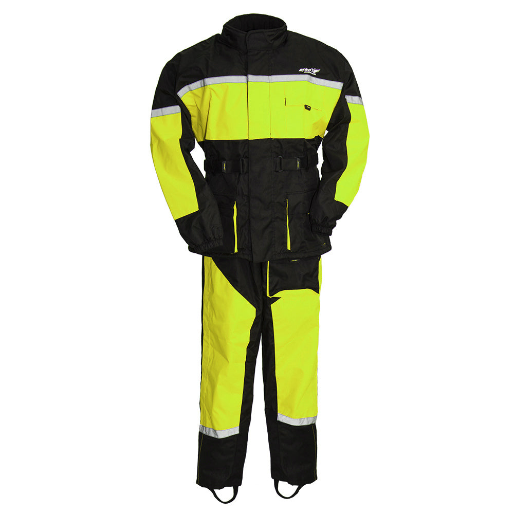 Sinuous - Men's Motorcycle Rain Suit Rain Suit Best Leather Ny Neon Green S