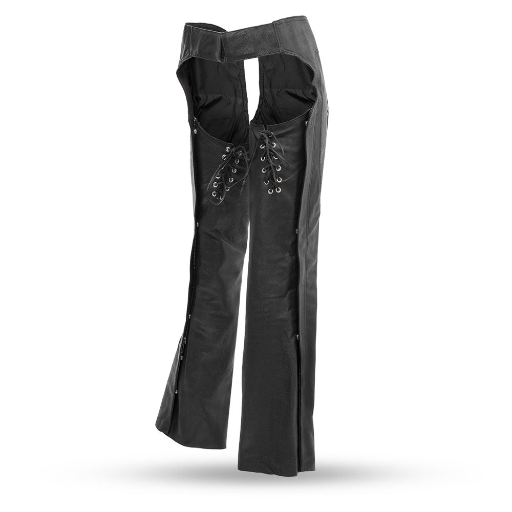 SWANN GIRL Motorcycle Leather Chaps Leather Chaps Best Leather Ny
