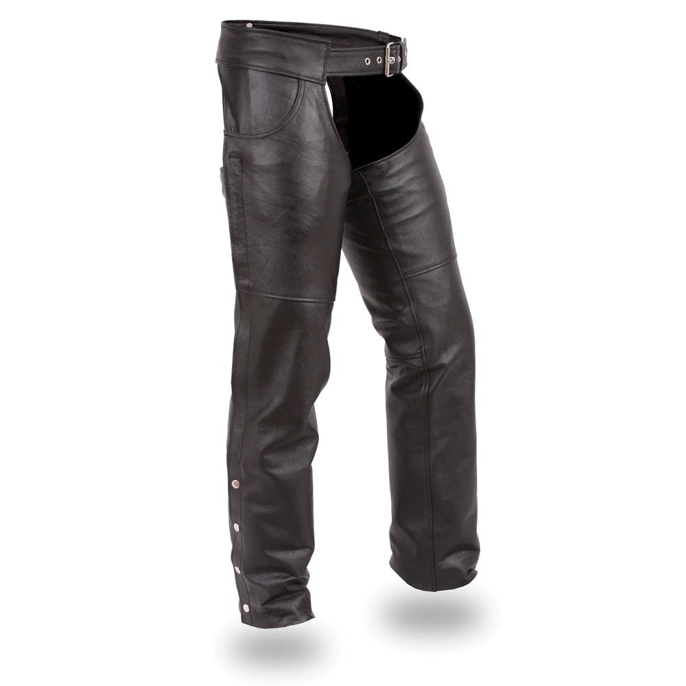 GROOVE Motorcycle Leather Chaps Leather Chaps Best Leather Ny Black XS