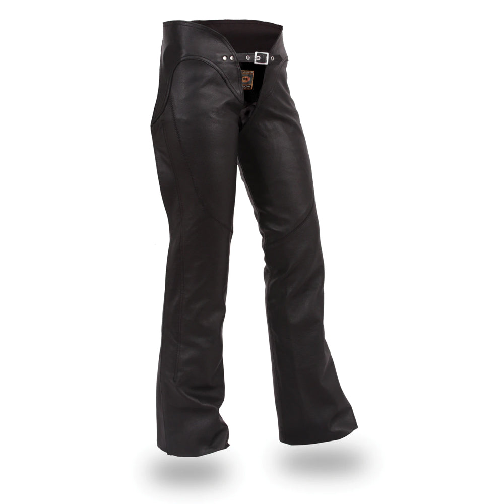 SWANN GIRL Motorcycle Leather Chaps Leather Chaps Best Leather Ny Black XS