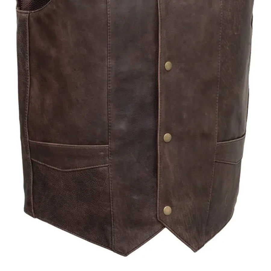 GLADIATOR - Motorcycle Leather Vest Men's Leather Vest Best Leather Ny