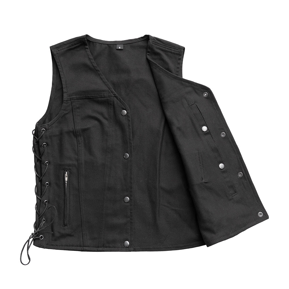 KATNISS EVERDEEN Motorcycle Twill Vest Women's Twill Vest Best Leather Ny