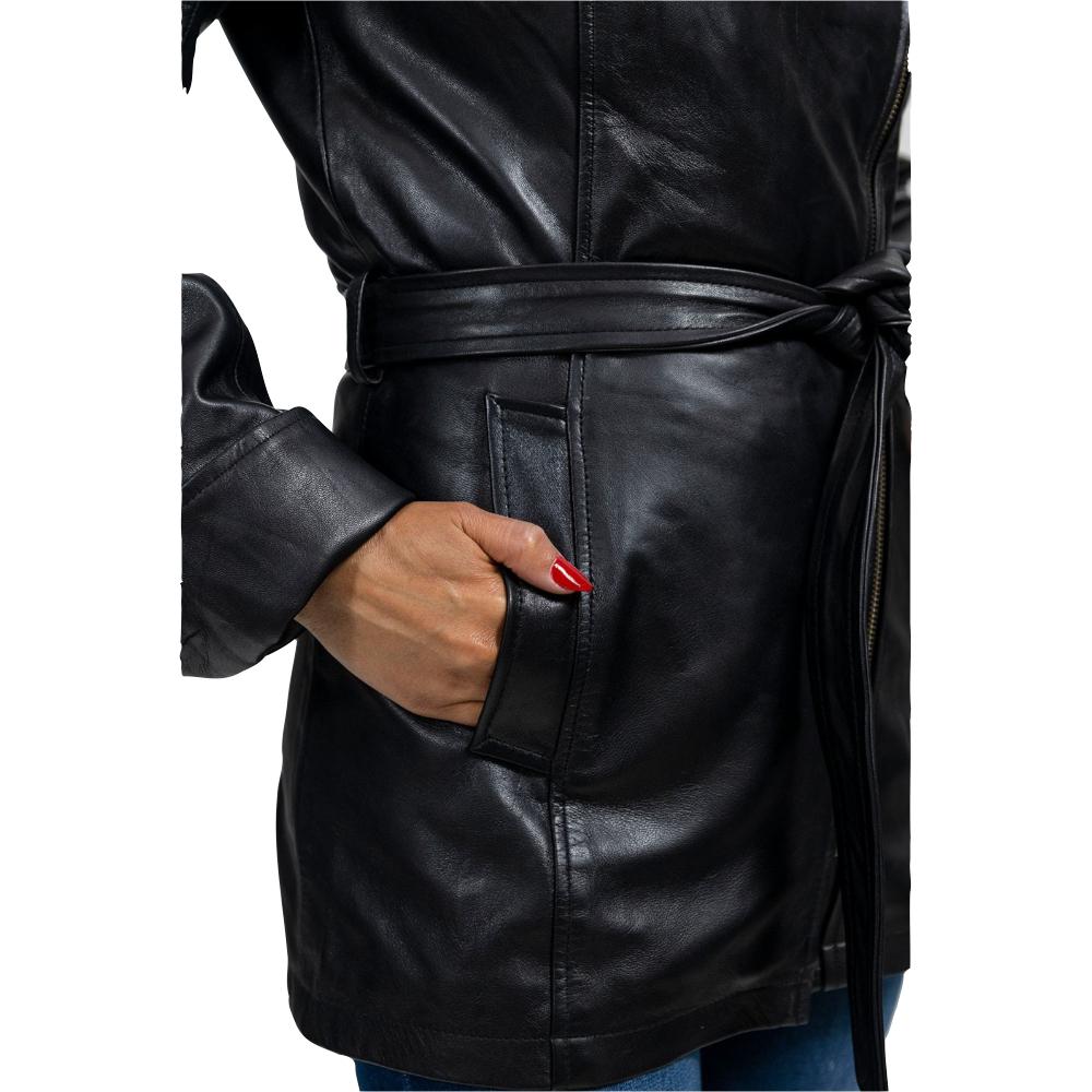 Traci - Women's Fashion Leather Coat (Black) Women's Fashion Leather Jacket Best Leather Ny