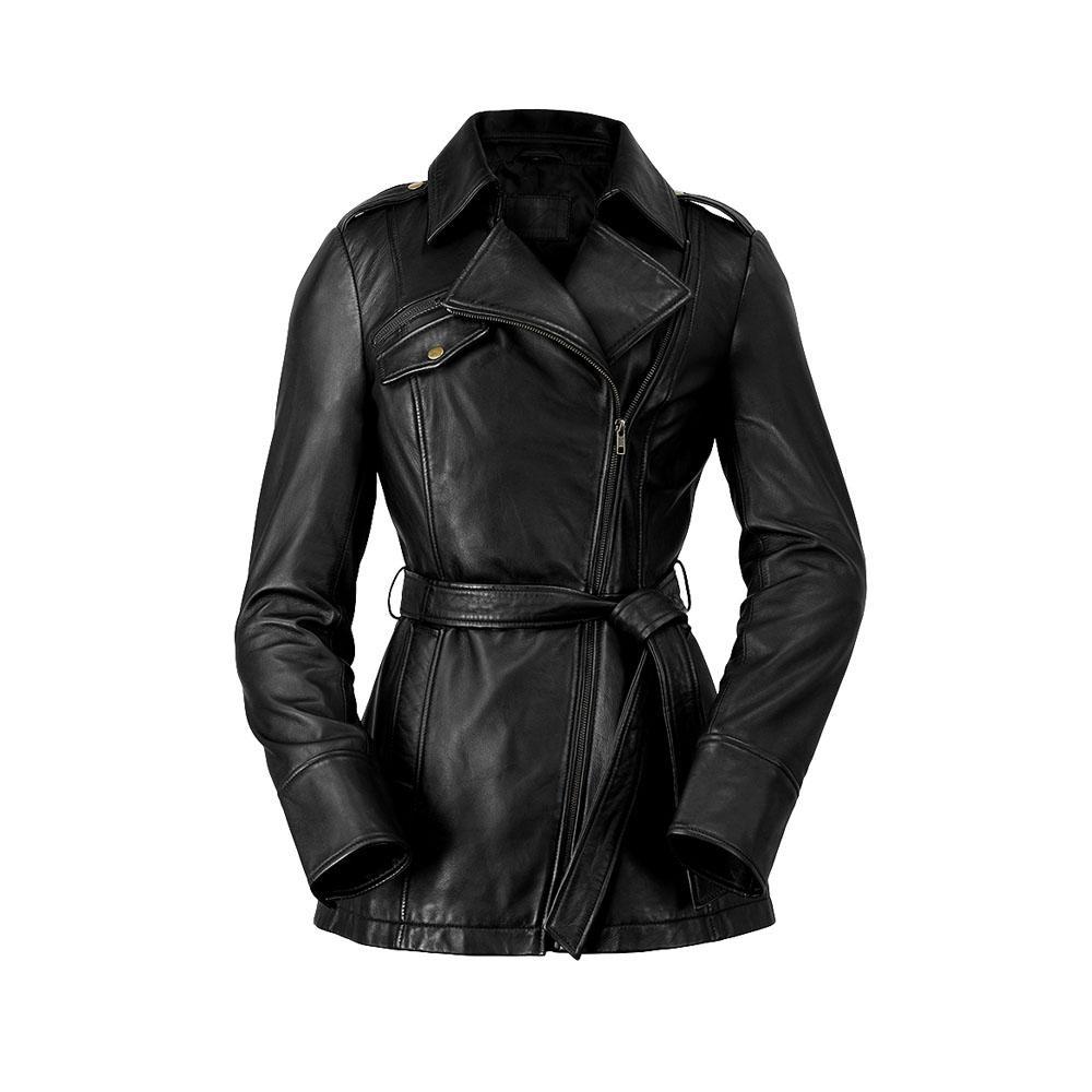 Traci - Women's Fashion Leather Coat (Black) Women's Fashion Leather Jacket Best Leather Ny Black XS