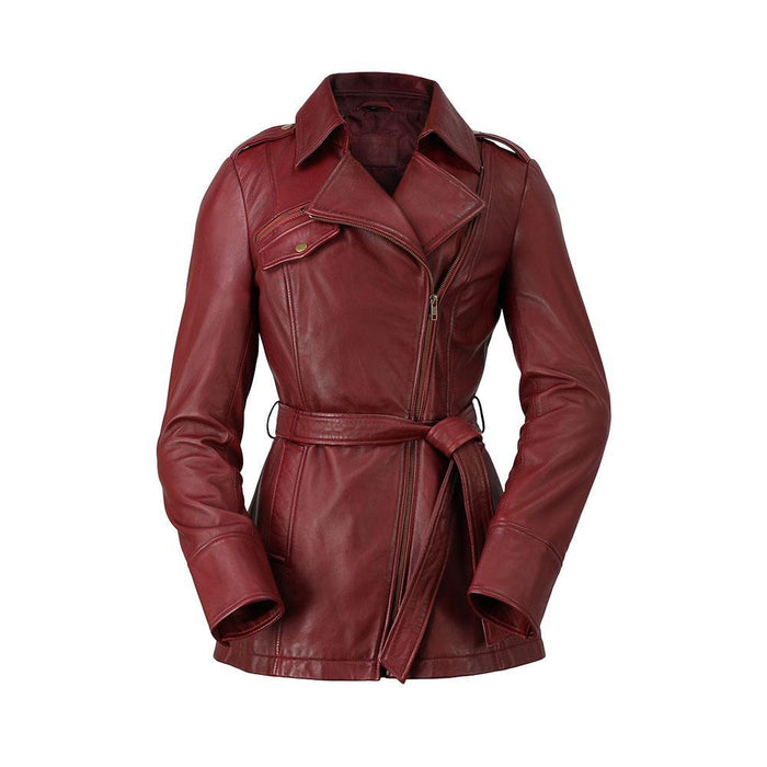 Traci - Women's Fashion Leather Coat (Oxblood) Women's Fashion Leather Jacket Best Leather Ny