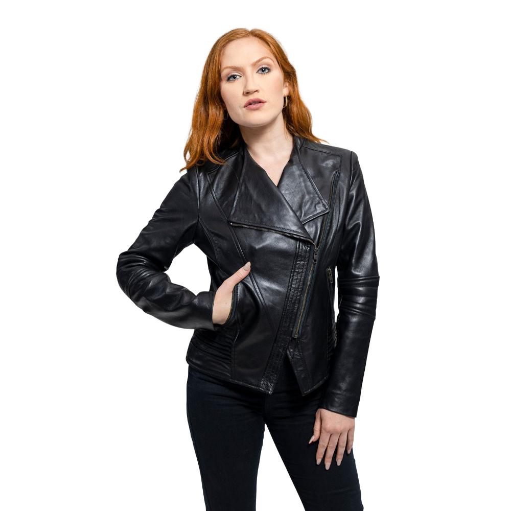 Trish - Women's Fashion Lambskin Leather Jacket (Black) Women's Fashion Leather Jacket Best Leather Ny