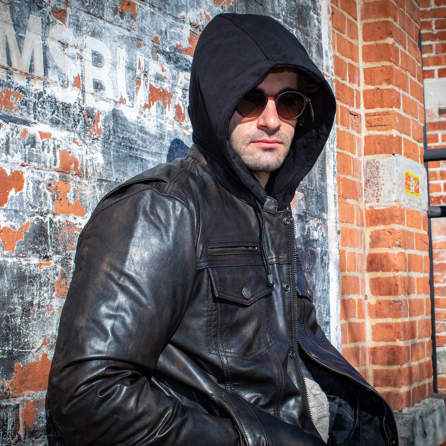 BROOKLYN Men's Leather Motorcycle Jacket Men's Motorcycle Jacket Best Leather Ny