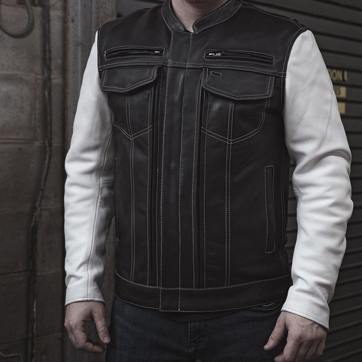 Bistro Men's Cafe Style Leather Jacket Men's Motorcycle Jacket Best Leather Ny