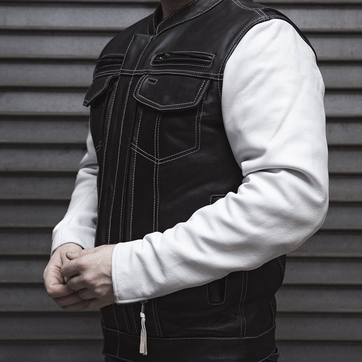 Bistro Men's Cafe Style Leather Jacket Men's Motorcycle Jacket Best Leather Ny