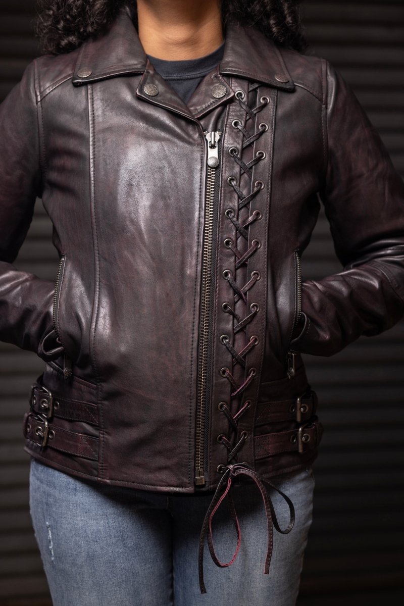 Velocity- Women's Motorcycle Leather Jacket Women's Motorcycle Leather Jacket Best Leather NY Company