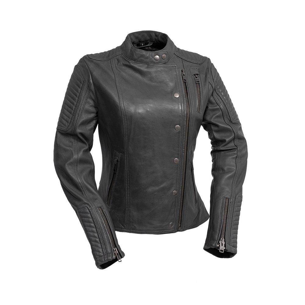 Zena - Women's Fashion Lambskin Leather Jacket (Anthracite Gray) Women's Fashion Leather Jacket Best Leather Ny XS Anthracite Gray