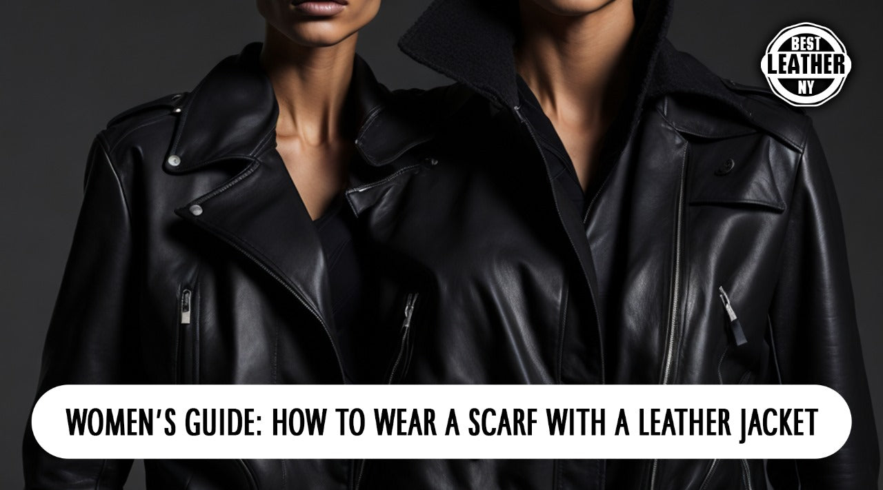Women’s Guide: How to Wear a Scarf With a Leather Jacket