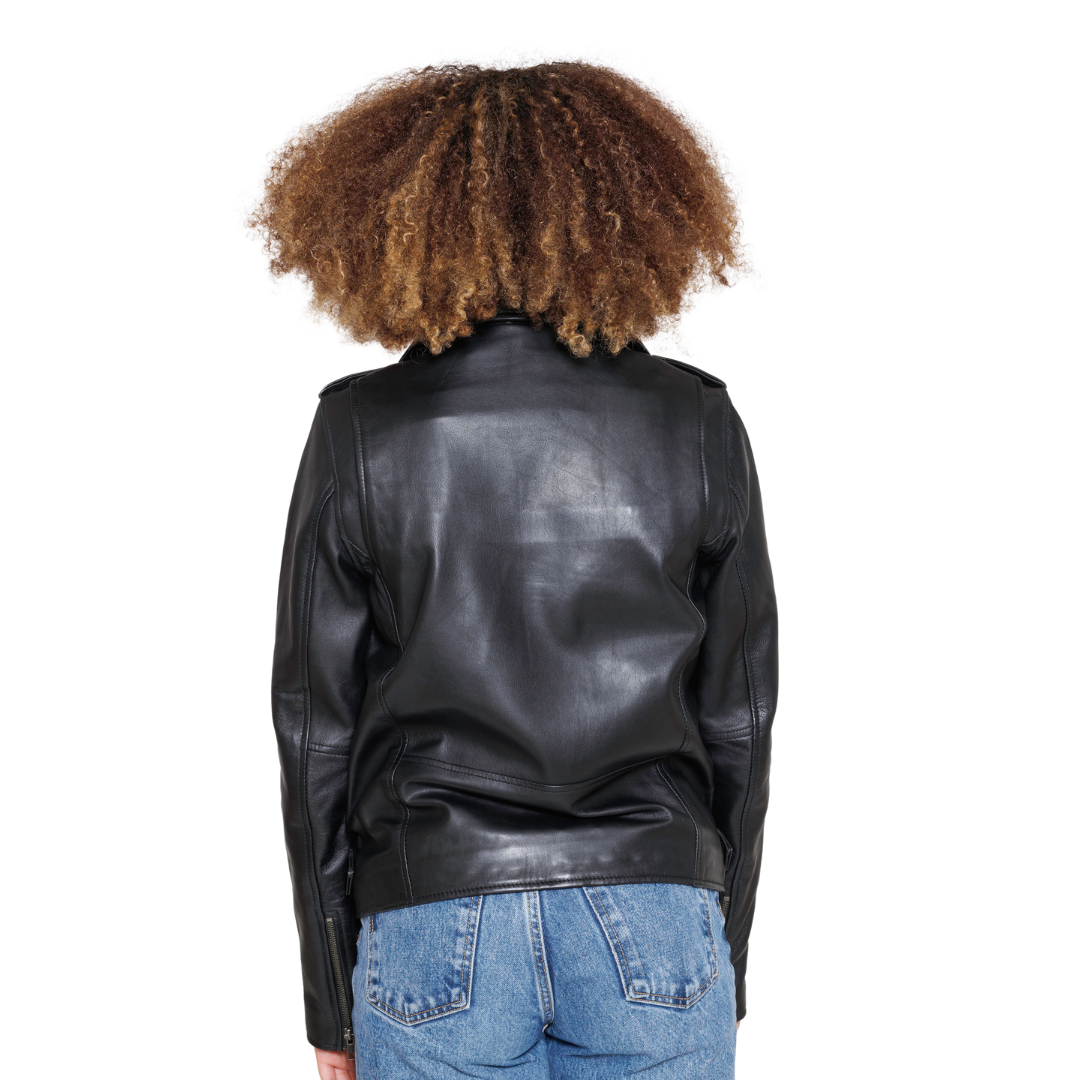 Rebel - Women's Fashion Lambskin Leather Jacket (Black) Women's Fashion Leather Jacket Best Leather Ny