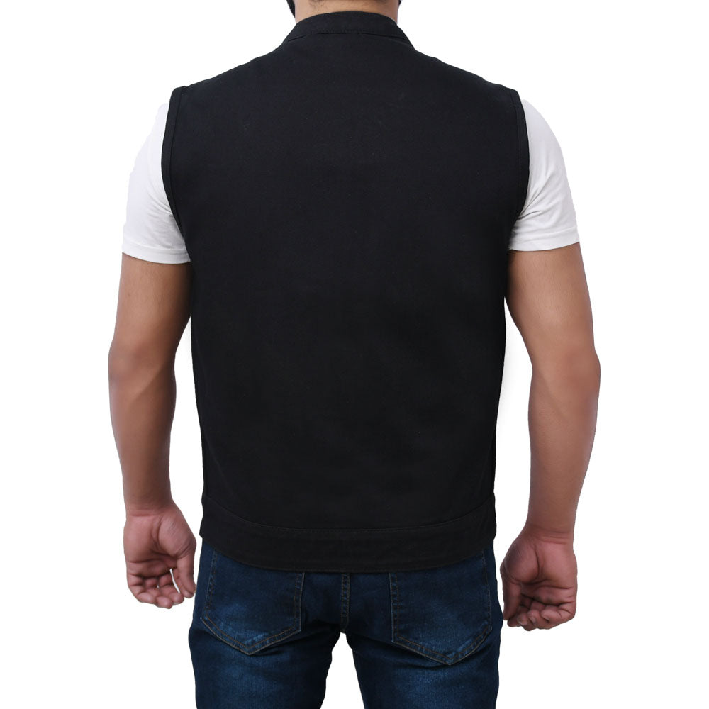 BORES - Motorcycle Twill Vest Men's Twill Vest Best Leather Ny