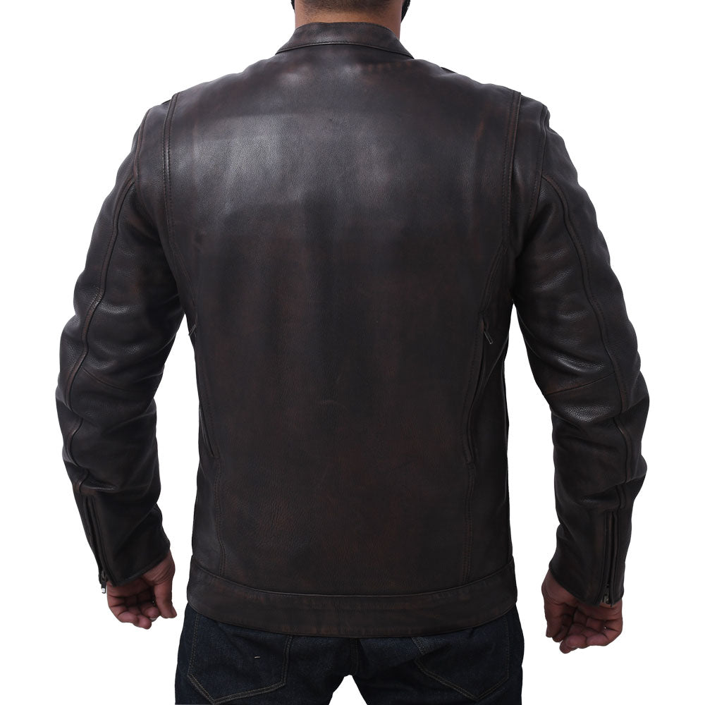 Hunter - Men's Leather Motorcycle Jacket Copper Men's Motorcycle Jacket Best Leather Ny