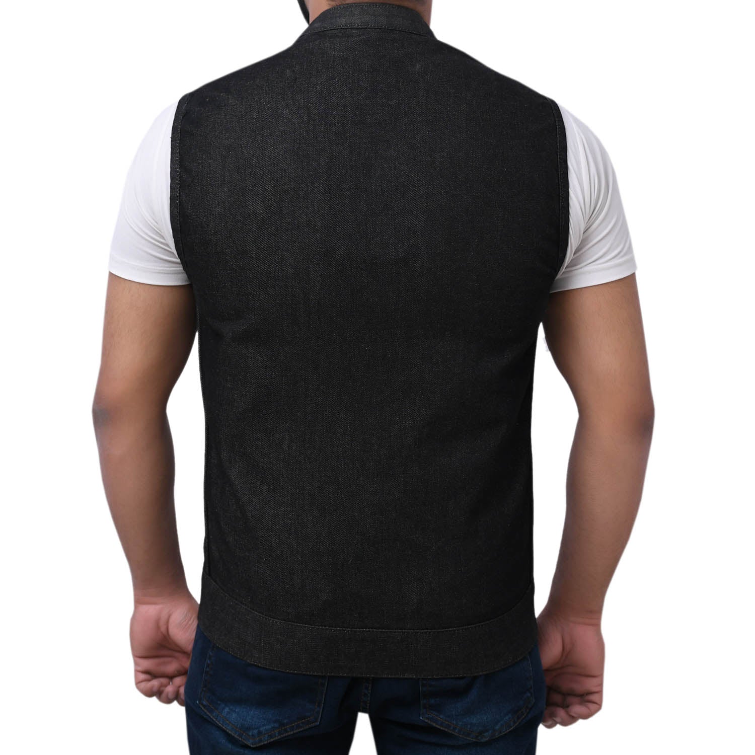 DAREG - Motorcycle Denim Vest Men's Denim Vest Best Leather Ny