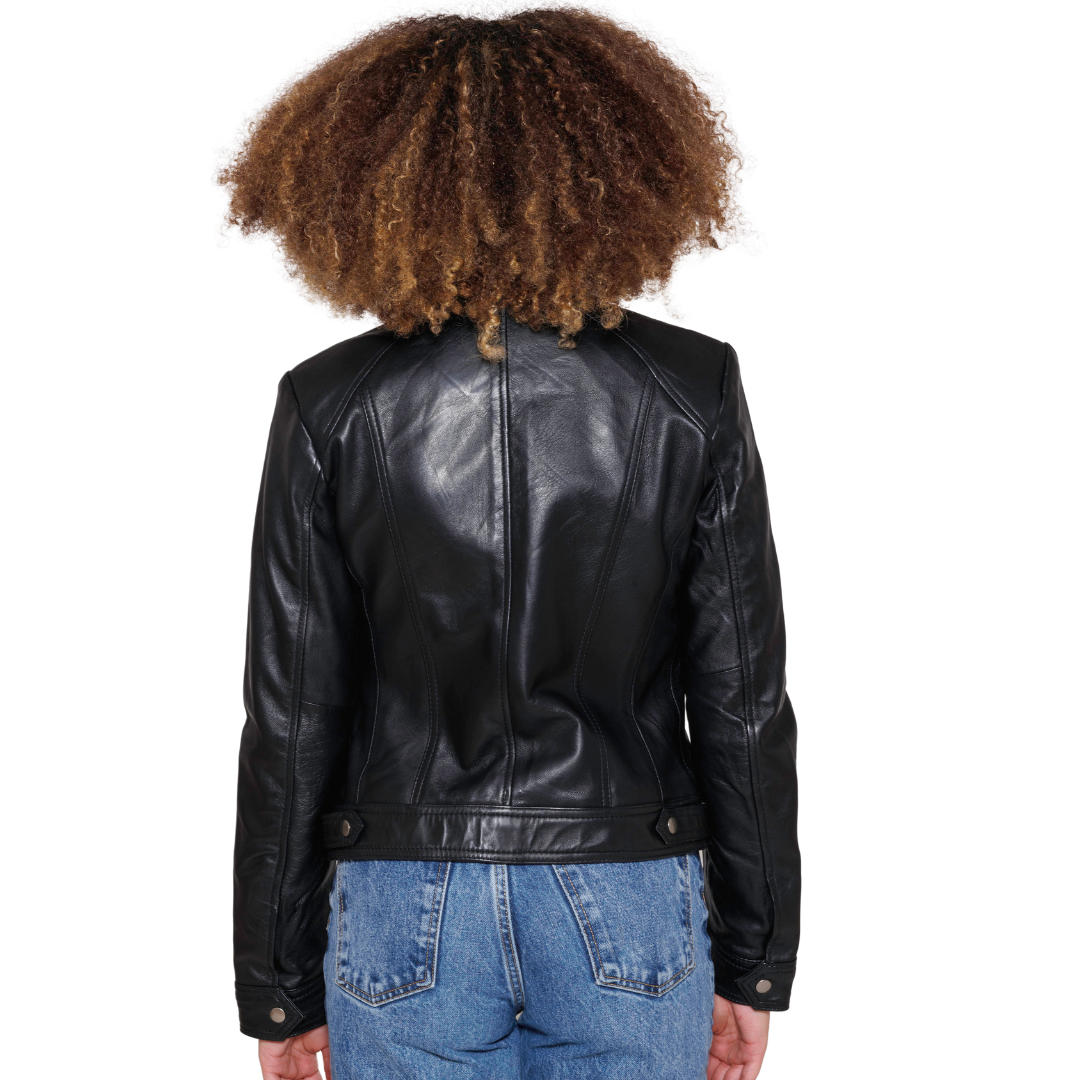 Favorite - Women's Fashion Leather Jacket (Black) Women's Fashion Leather Jacket Best Leather Ny