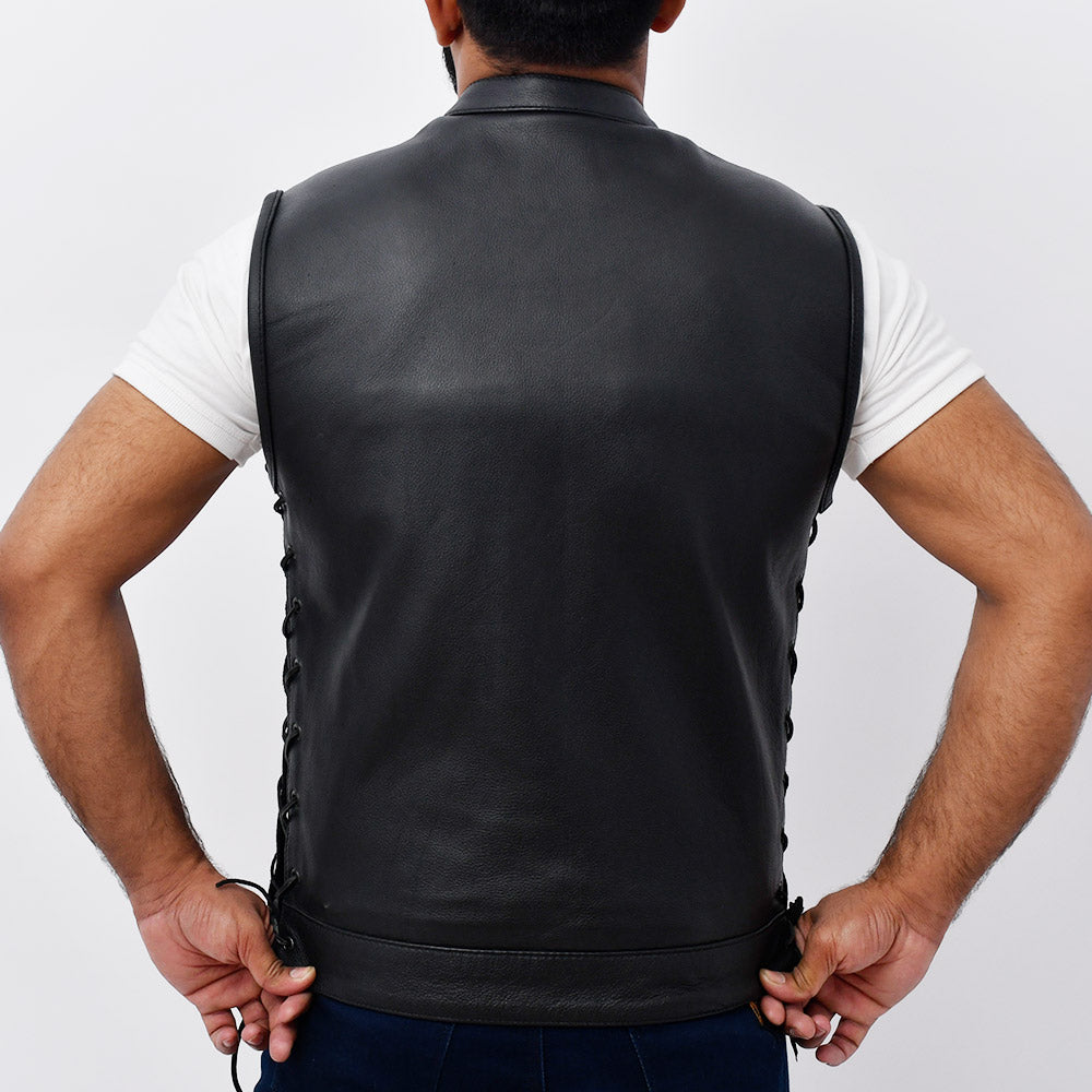 HUNT - Motorcycle Leather Vest Men's Leather Vest Best Leather Ny