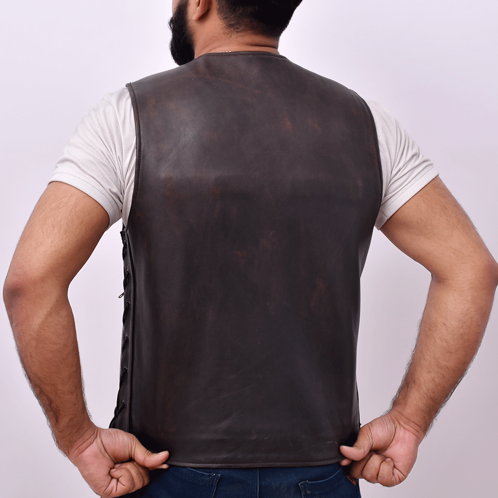 Turbn - Men's Motorcycle Leather Vest Men's Leather Vest Best Leather Ny