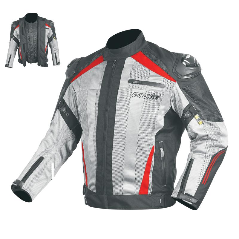 Adventure Racing Summer Jacket Men's Textile Summer Jacket Best Leather Ny S Black / Grey / Red