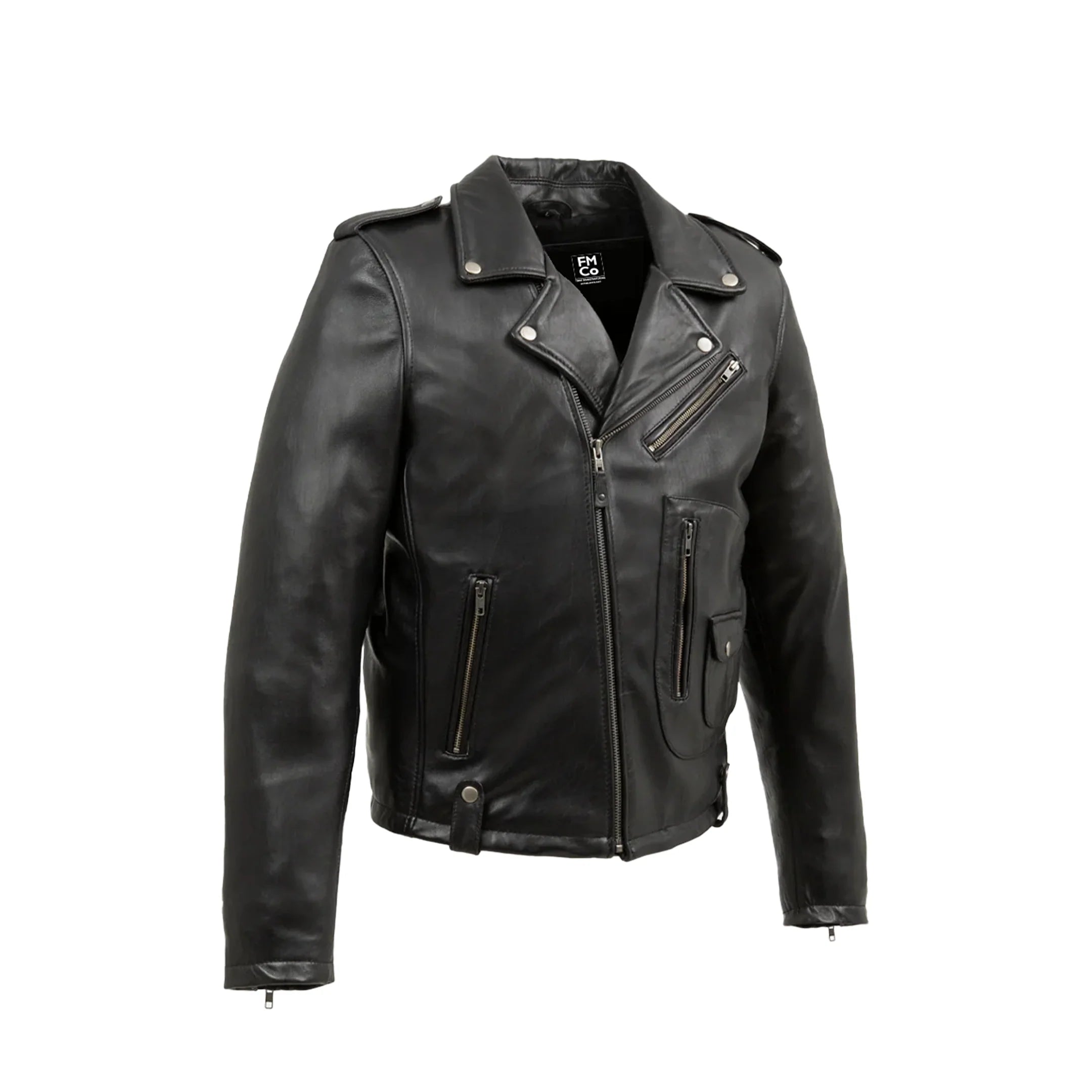 Anthony Mens Fashion Jacket Men's New Zealand Lambskin Jacket FMCo Black XS