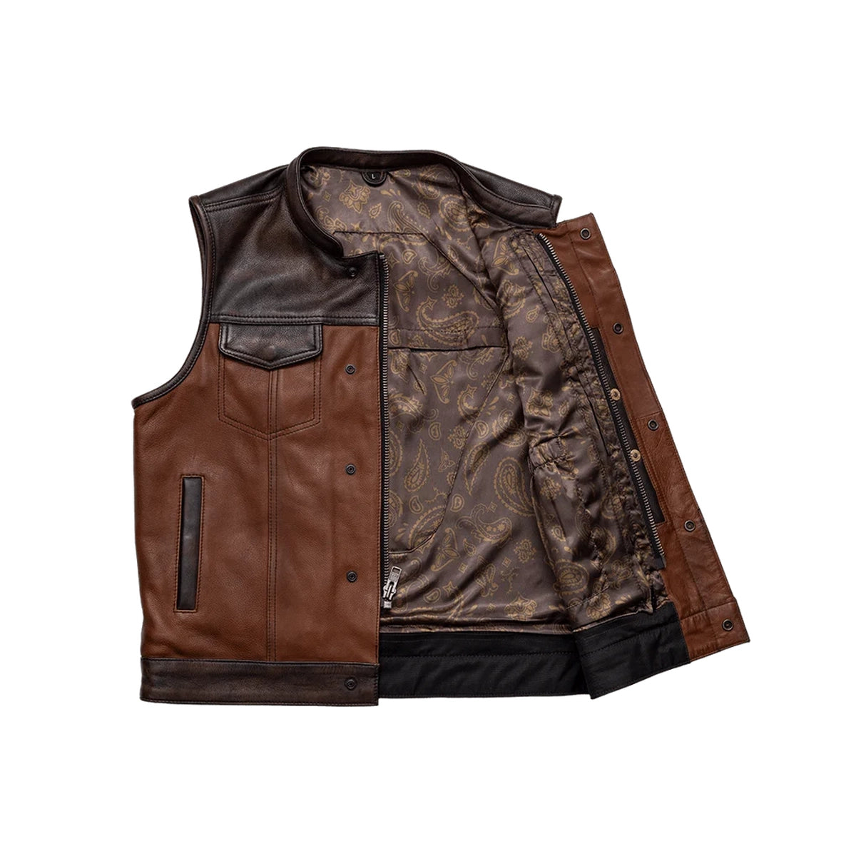 Goddess Men's Leather Motorcycle Vest Men's Leather Vest Best Leather Ny